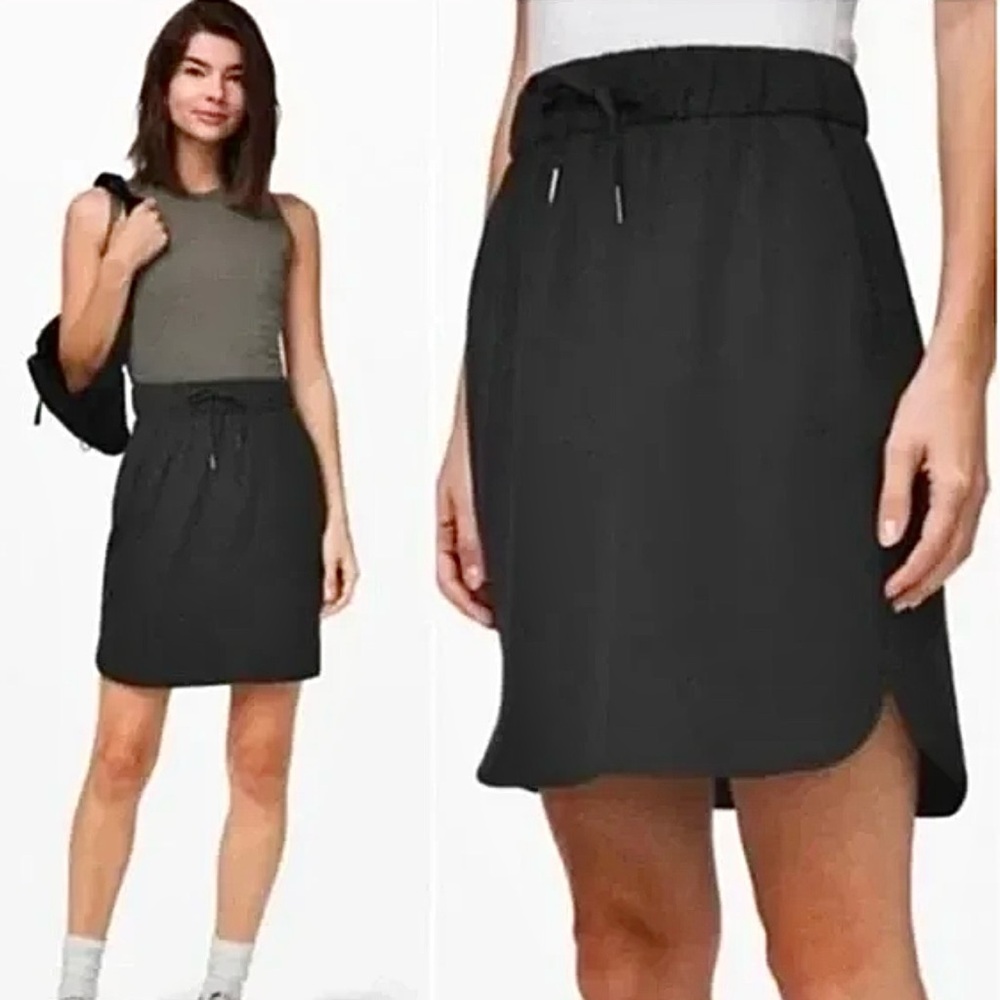 Lululemon On The Fly‎ Black Skirt 6